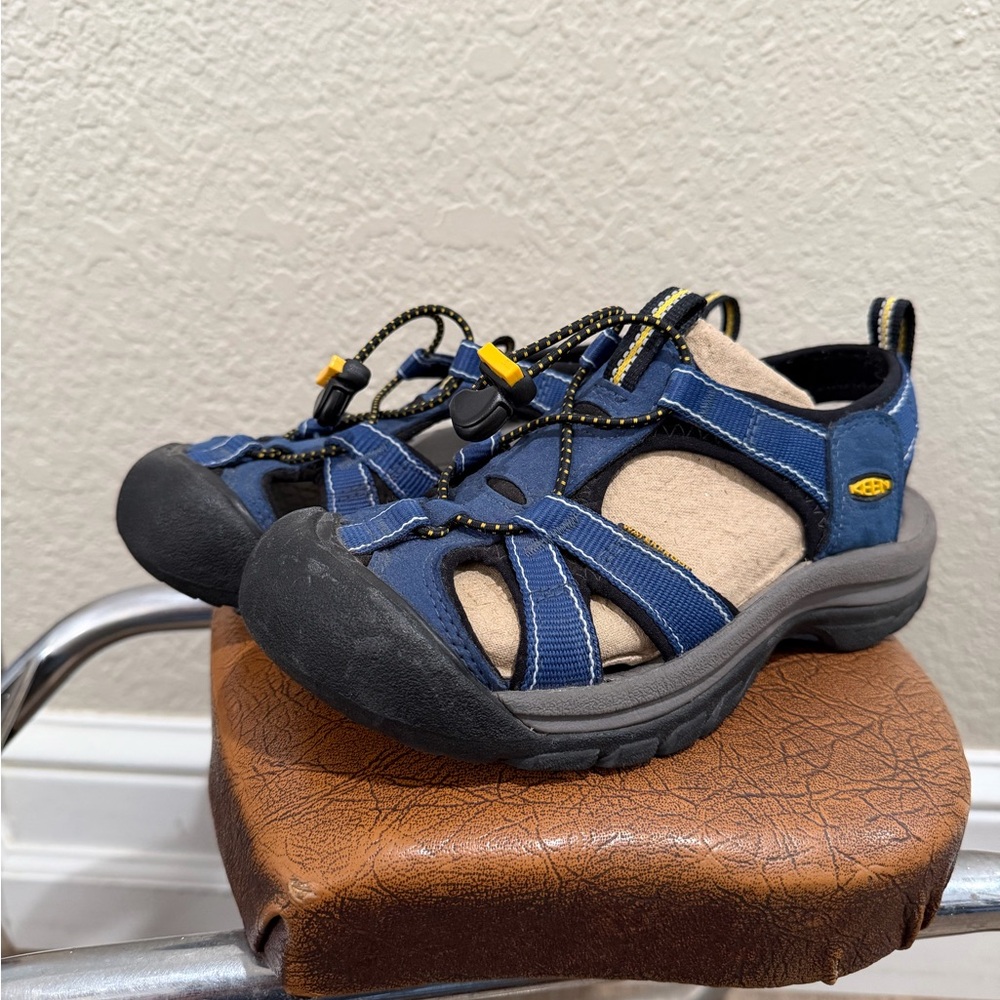 Keen Navy Blue and Yellow Women's Closed-Toe Sport Mules